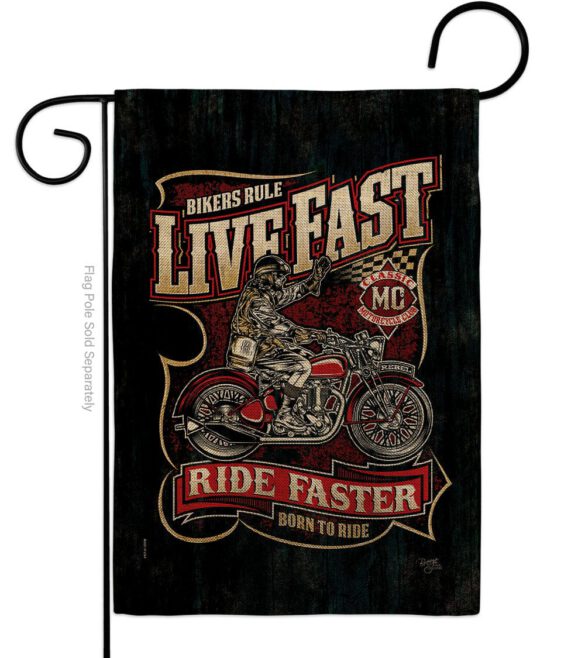 Bikers Rule - Vehicle Interests Vertical Impressions Decorative Flags HG115258 Made In USA - Image 11