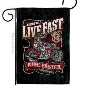 Bikers Rule - Vehicle Interests Vertical Impressions Decorative Flags HG115258 Made In USA