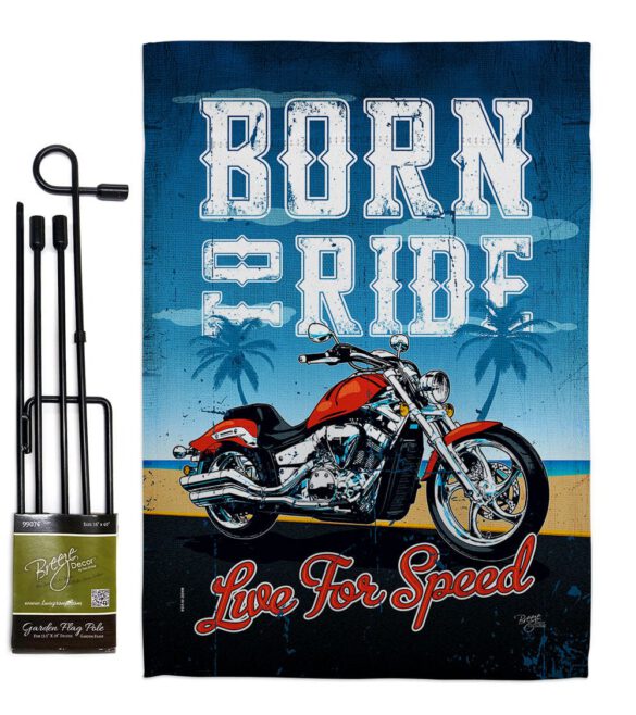 Born To Ride - Vehicle Interests Vertical Impressions Decorative Flags HG115181 Made In USA - Image 4