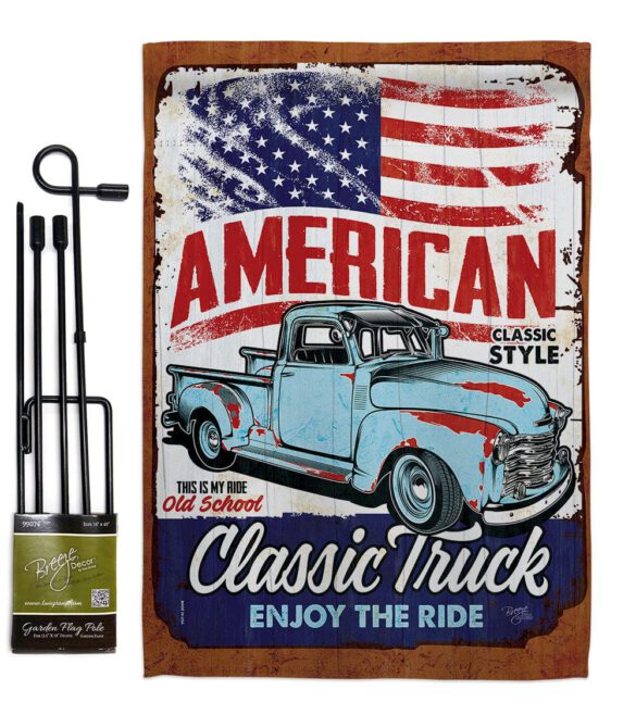 Classic Truck - Vehicle Interests Vertical Impressions Decorative Flags HG115255 Made In USA - Image 4