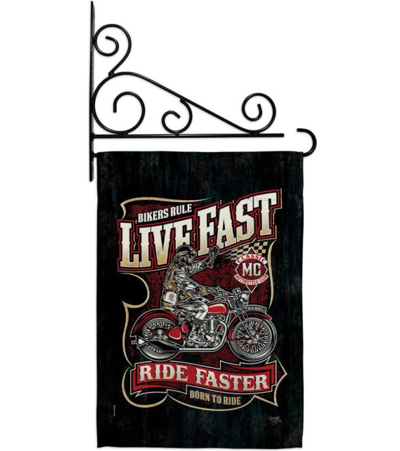 Bikers Rule - Vehicle Interests Vertical Impressions Decorative Flags HG115258 Made In USA - Image 8