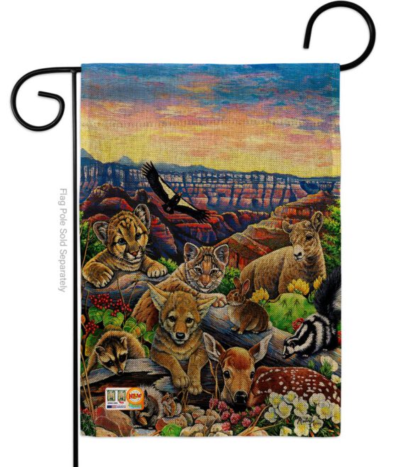 Canyon Friends - Wildlife Nature Vertical Impressions Decorative Flags HG110064 Made In USA - Image 8