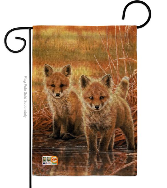 Foxes - Wildlife Nature Vertical Impressions Decorative Flags HG110086 Made In USA - Image 8