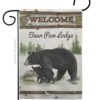 Bear Paw Lodge - Wildlife Nature Vertical Impressions Decorative Flags HG110103 Made In USA