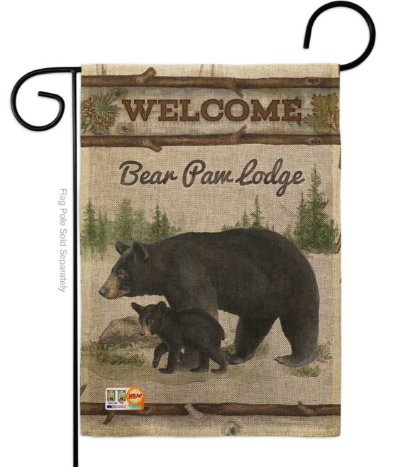 Bear Paw Lodge - Wildlife Nature Vertical Impressions Decorative Flags HG110103 Made In USA - Image 8