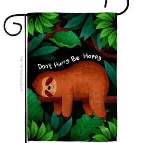 Don't Hurry - Wildlife Nature Vertical Impressions Decorative Flags HG130309 Made In USA