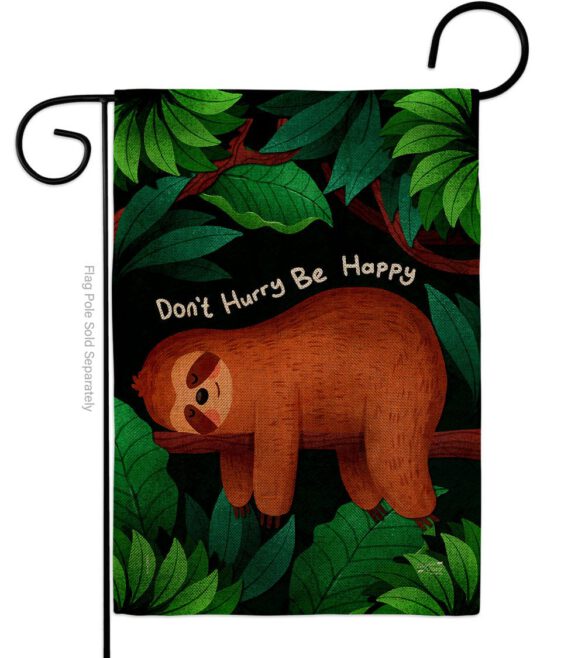 Don't Hurry - Wildlife Nature Vertical Impressions Decorative Flags HG130309 Made In USA - Image 22