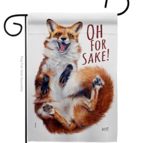 Fox Sake - Wildlife Nature Vertical Impressions Decorative Flags HG137561 Made In USA