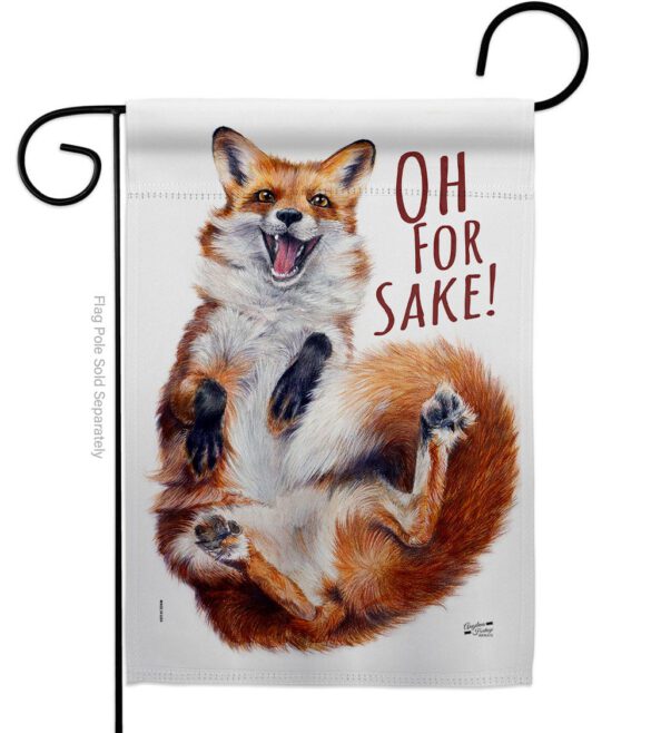 Fox Sake - Wildlife Nature Vertical Impressions Decorative Flags HG137561 Made In USA