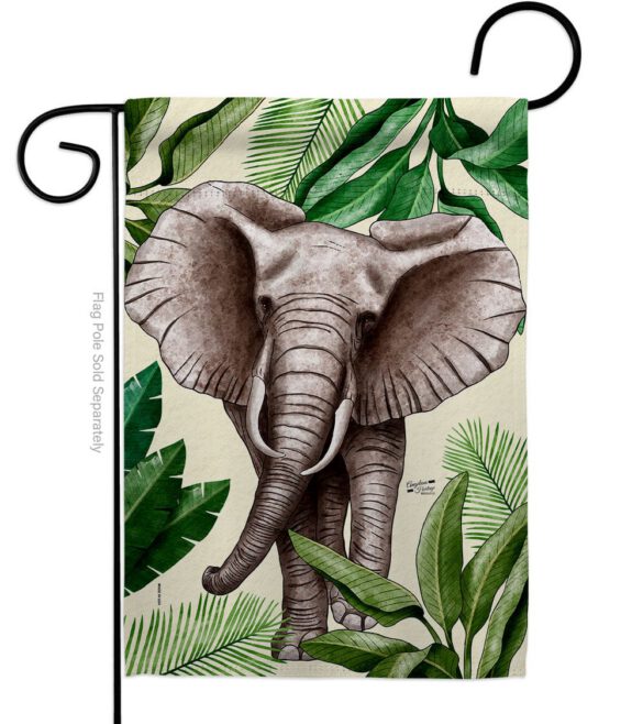 Elephant - Wildlife Nature Vertical Impressions Decorative Flags HG137578 Made In USA