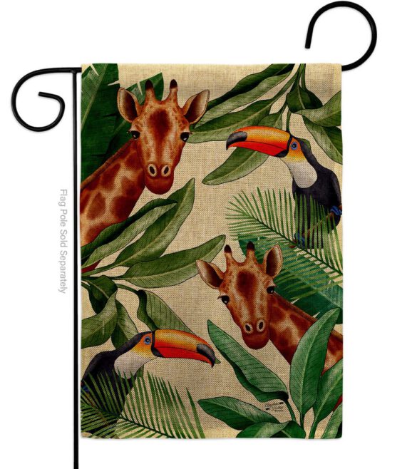 Giraffe & Toucan - Wildlife Nature Vertical Impressions Decorative Flags HG137579 Made In USA - Image 13