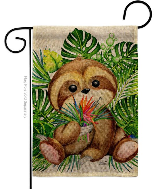 Baby Sloth - Wildlife Nature Vertical Impressions Decorative Flags HG137599 Made In USA - Image 14
