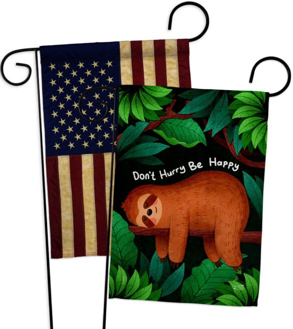 Don't Hurry - Wildlife Nature Vertical Impressions Decorative Flags HG130309 Made In USA - Image 7