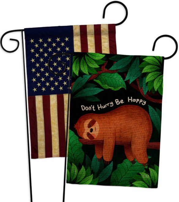 Don't Hurry - Wildlife Nature Vertical Impressions Decorative Flags HG130309 Made In USA - Image 28