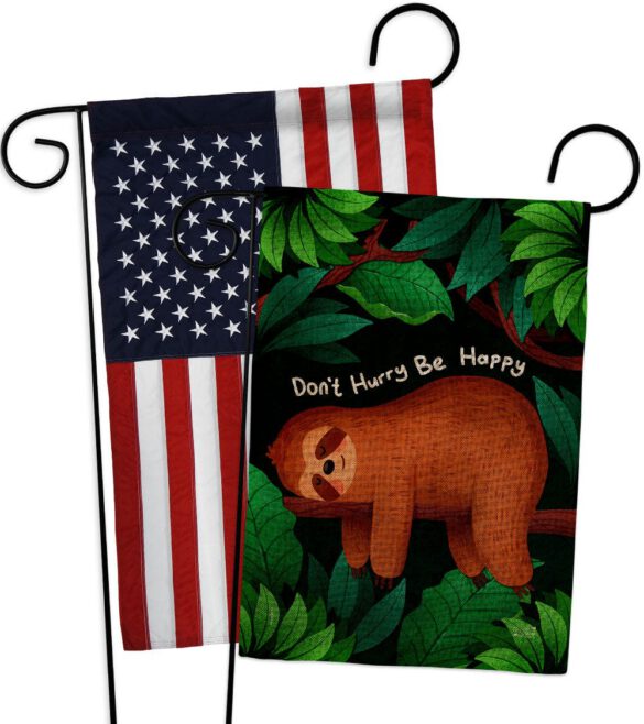Don't Hurry - Wildlife Nature Vertical Impressions Decorative Flags HG130309 Made In USA - Image 30