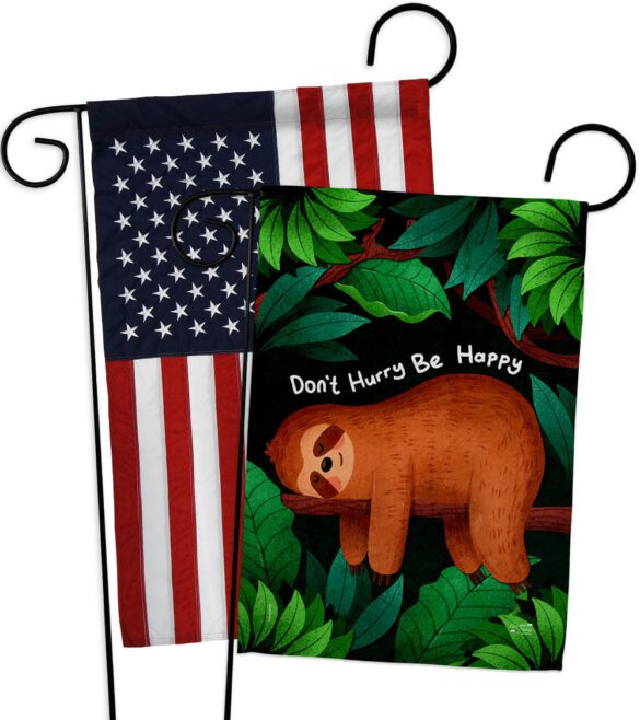 Don't Hurry - Wildlife Nature Vertical Impressions Decorative Flags HG130309 Made In USA - Image 9