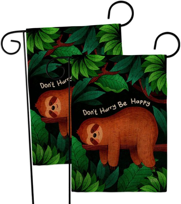 Don't Hurry - Wildlife Nature Vertical Impressions Decorative Flags HG130309 Made In USA - Image 32