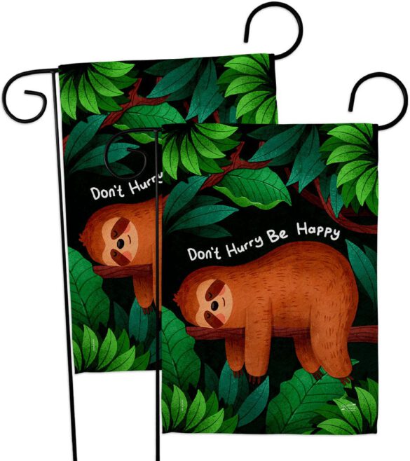 Don't Hurry - Wildlife Nature Vertical Impressions Decorative Flags HG130309 Made In USA - Image 11
