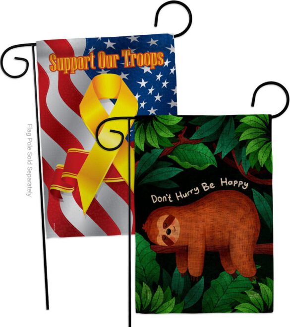 Don't Hurry - Wildlife Nature Vertical Impressions Decorative Flags HG130309 Made In USA - Image 34