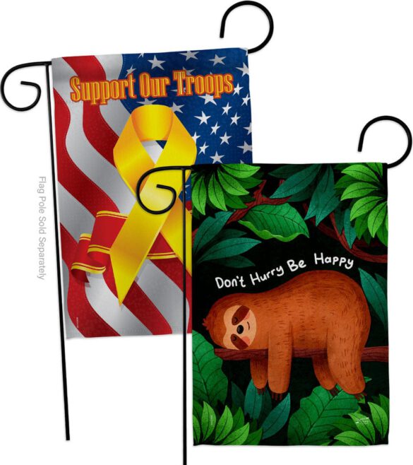 Don't Hurry - Wildlife Nature Vertical Impressions Decorative Flags HG130309 Made In USA - Image 13