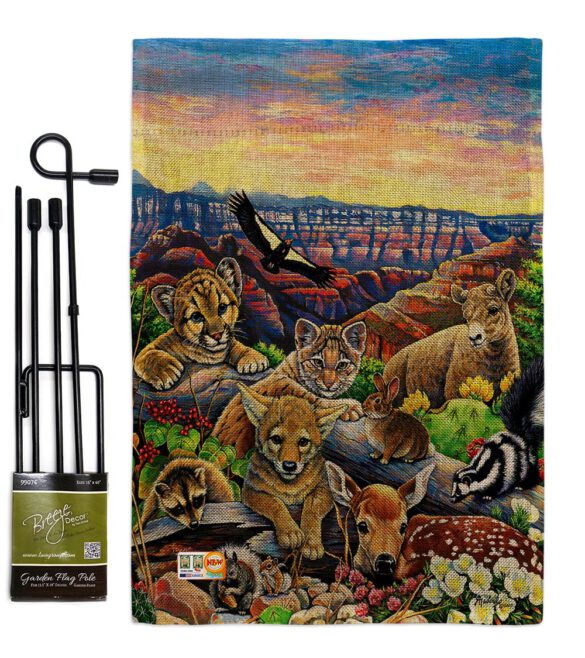 Canyon Friends - Wildlife Nature Vertical Impressions Decorative Flags HG110064 Made In USA - Image 9