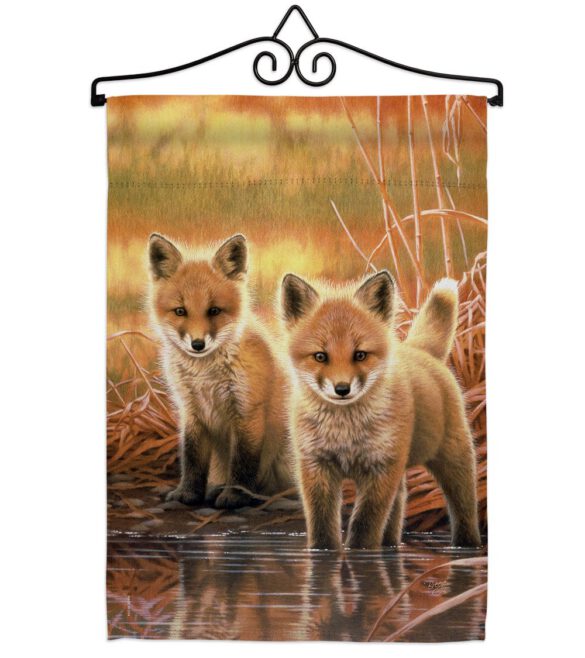 Foxes - Wildlife Nature Vertical Impressions Decorative Flags HG110086 Made In USA - Image 7