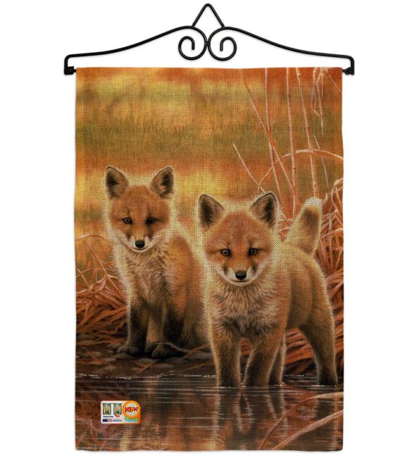 Foxes - Wildlife Nature Vertical Impressions Decorative Flags HG110086 Made In USA - Image 10