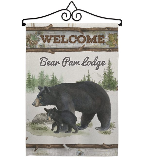 Bear Paw Lodge - Wildlife Nature Vertical Impressions Decorative Flags HG110103 Made In USA - Image 7