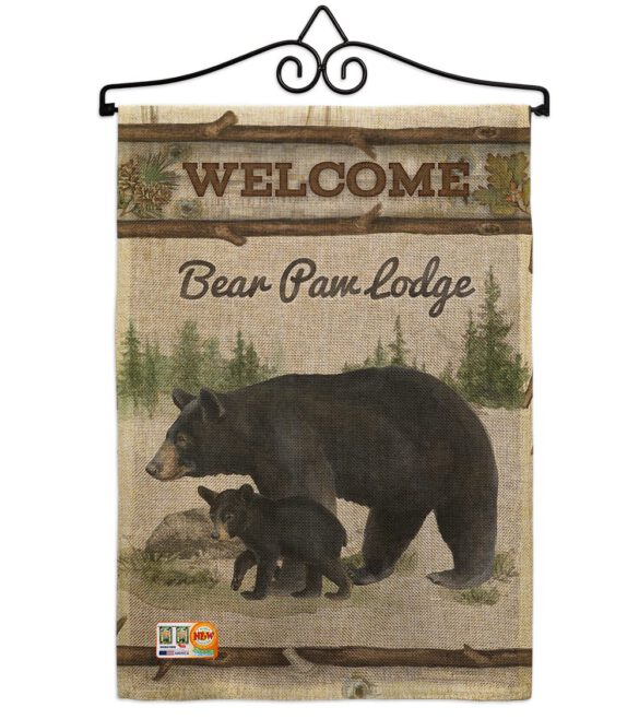 Bear Paw Lodge - Wildlife Nature Vertical Impressions Decorative Flags HG110103 Made In USA - Image 10