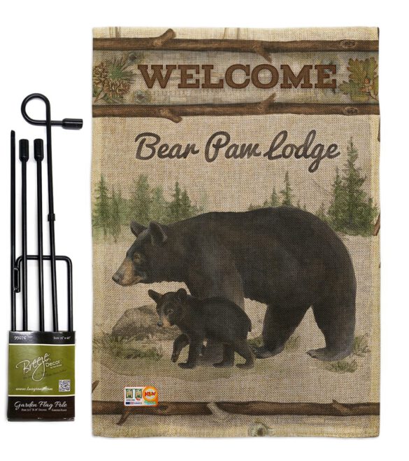 Bear Paw Lodge - Wildlife Nature Vertical Impressions Decorative Flags HG110103 Made In USA - Image 9