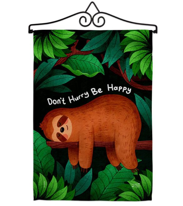 Don't Hurry - Wildlife Nature Vertical Impressions Decorative Flags HG130309 Made In USA - Image 16