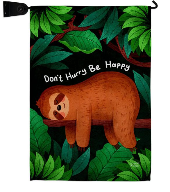Don't Hurry - Wildlife Nature Vertical Impressions Decorative Flags HG130309 Made In USA - Image 18