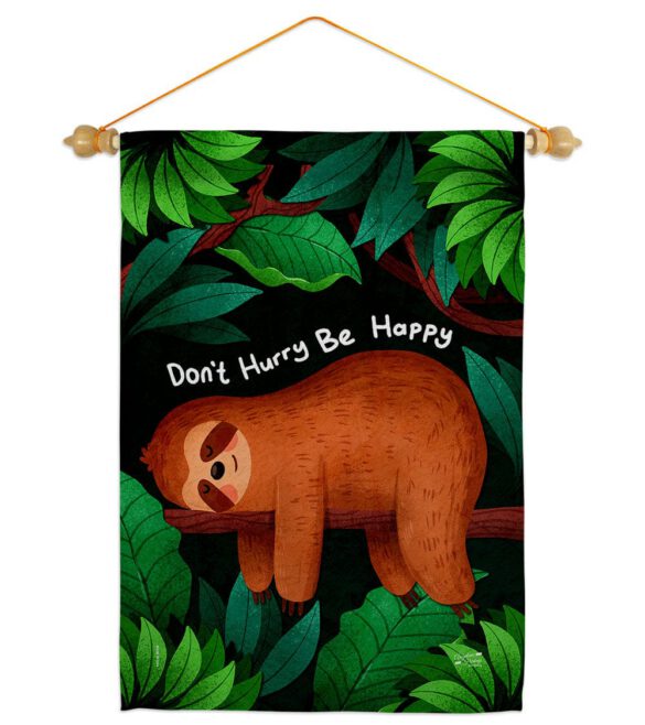 Don't Hurry - Wildlife Nature Vertical Impressions Decorative Flags HG130309 Made In USA - Image 19