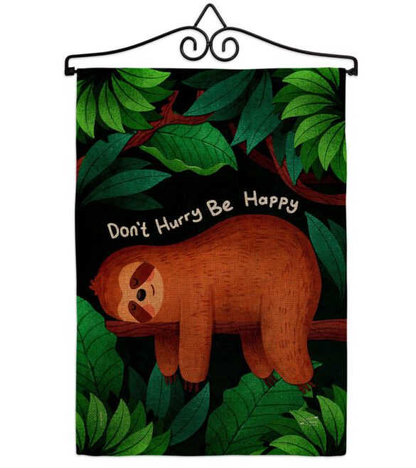 Don't Hurry - Wildlife Nature Vertical Impressions Decorative Flags HG130309 Made In USA - Image 37