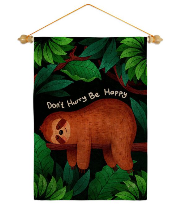 Don't Hurry - Wildlife Nature Vertical Impressions Decorative Flags HG130309 Made In USA - Image 40