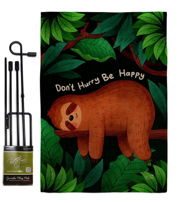 Don't Hurry - Wildlife Nature Vertical Impressions Decorative Flags HG130309 Made In USA - Image 25
