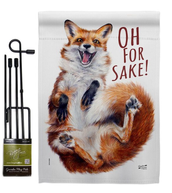 Fox Sake - Wildlife Nature Vertical Impressions Decorative Flags HG137561 Made In USA - Image 4