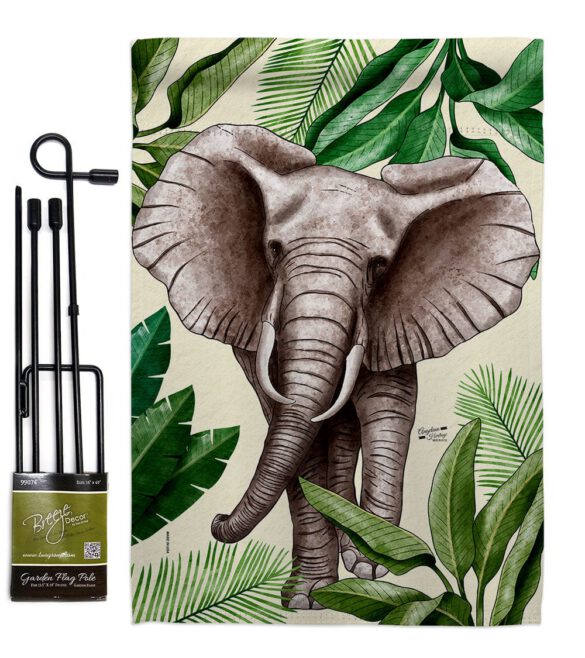 Elephant - Wildlife Nature Vertical Impressions Decorative Flags HG137578 Made In USA - Image 4
