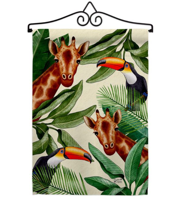 Giraffe & Toucan - Wildlife Nature Vertical Impressions Decorative Flags HG137579 Made In USA - Image 7
