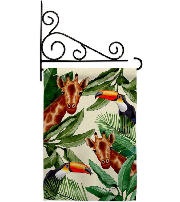 Giraffe & Toucan - Wildlife Nature Vertical Impressions Decorative Flags HG137579 Made In USA - Image 8