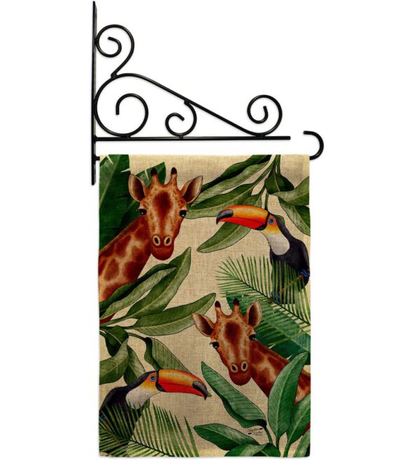 Giraffe & Toucan - Wildlife Nature Vertical Impressions Decorative Flags HG137579 Made In USA - Image 20