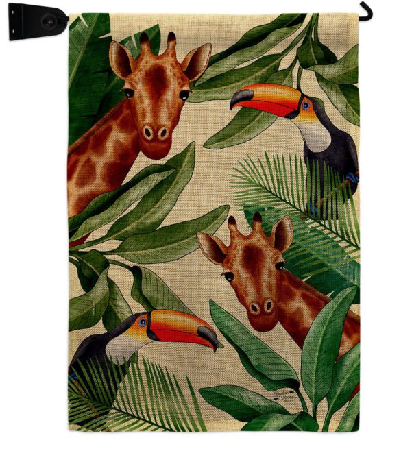 Giraffe & Toucan - Wildlife Nature Vertical Impressions Decorative Flags HG137579 Made In USA - Image 21