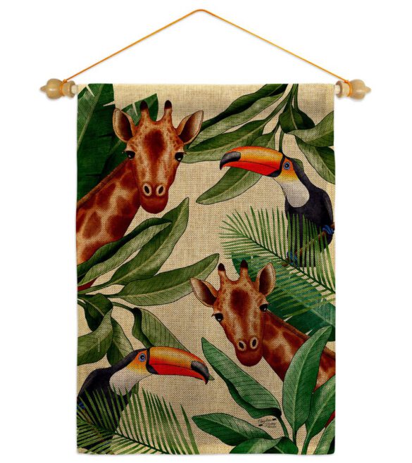 Giraffe & Toucan - Wildlife Nature Vertical Impressions Decorative Flags HG137579 Made In USA - Image 22