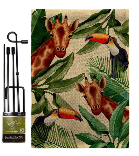 Giraffe & Toucan - Wildlife Nature Vertical Impressions Decorative Flags HG137579 Made In USA - Image 16