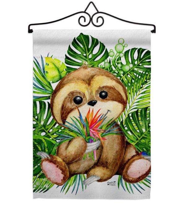 Baby Sloth - Wildlife Nature Vertical Impressions Decorative Flags HG137599 Made In USA - Image 8