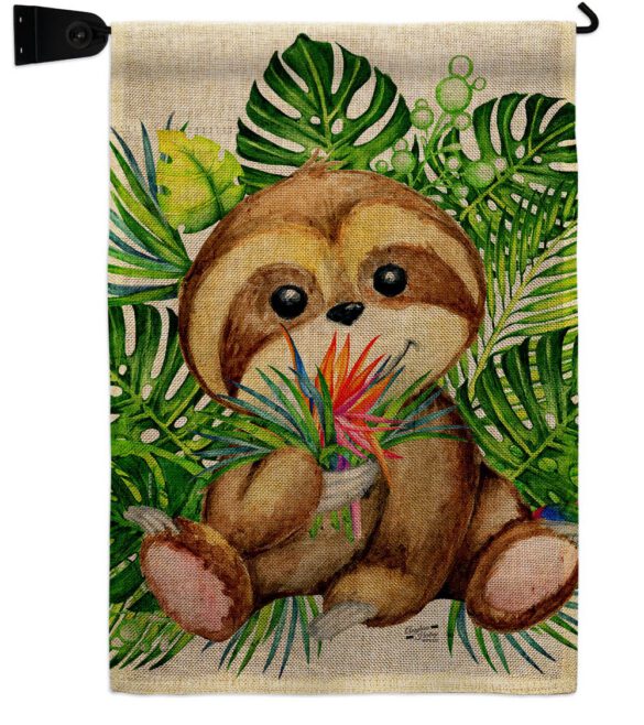 Baby Sloth - Wildlife Nature Vertical Impressions Decorative Flags HG137599 Made In USA - Image 22