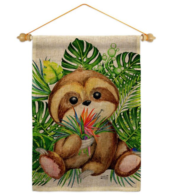 Baby Sloth - Wildlife Nature Vertical Impressions Decorative Flags HG137599 Made In USA - Image 23