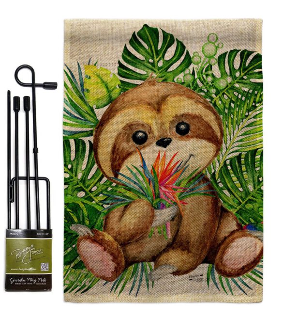 Baby Sloth - Wildlife Nature Vertical Impressions Decorative Flags HG137599 Made In USA - Image 17