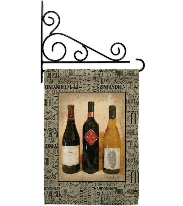 3 Wine Bottles - Wine Happy Hour & Drinks Vertical Impressions Decorative Flags HG117043 Made In USA - Image 12