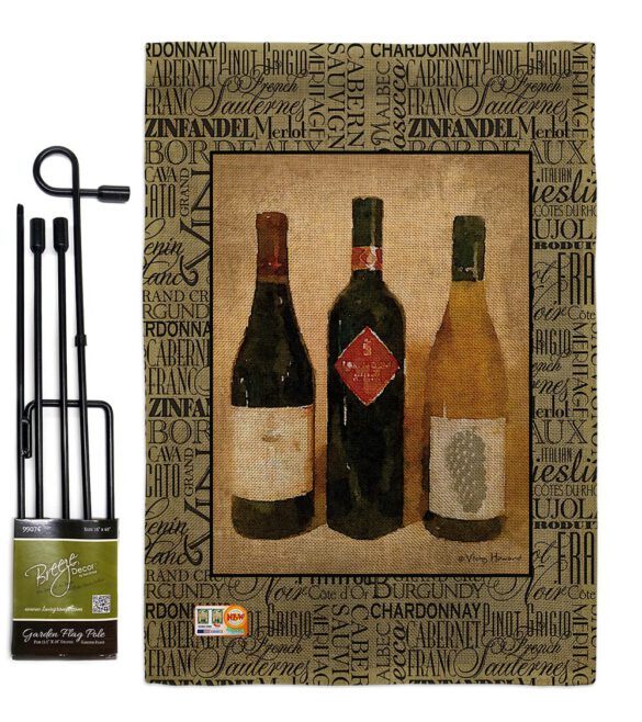 3 Wine Bottles - Wine Happy Hour & Drinks Vertical Impressions Decorative Flags HG117043 Made In USA - Image 10